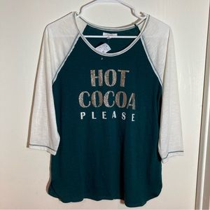 NWT Maurices Cocoa‎ baseball tee medium